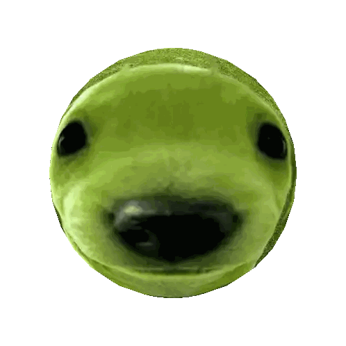 Green Dog Face Close Up Sticker