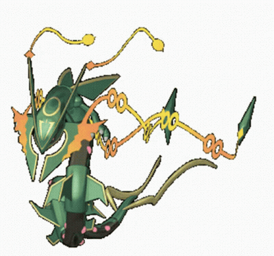 Green Dragon With Yellow Lines GIF