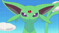 Green Espeon Smiling  GIF