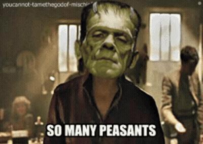 Green Face Man Saying So Many Peasants GIF