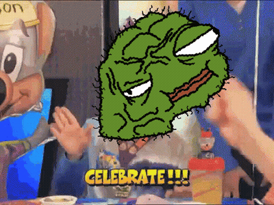Green Face With Yellow Celebrate GIF