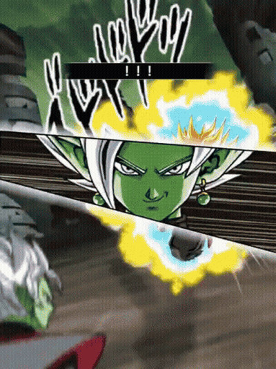 Green Faced Character Attacked By Another Character GIF