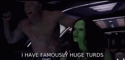 Green-Faced Man And Woman In Dark Room Saying I Have Famously GIF