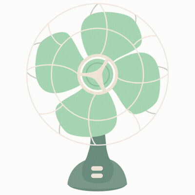 Green Fan With Two Buttons GIF