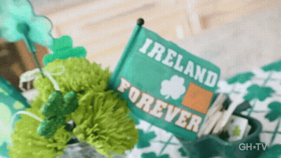 Green Flag Saying Ireland Forever GIF