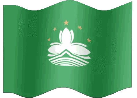 Green Flag With Lotus And Stars Sticker