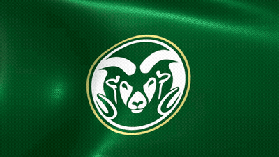 Green Flag With White Ram In Circle GIF