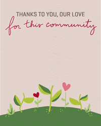 Green Floral Love For Community GIF