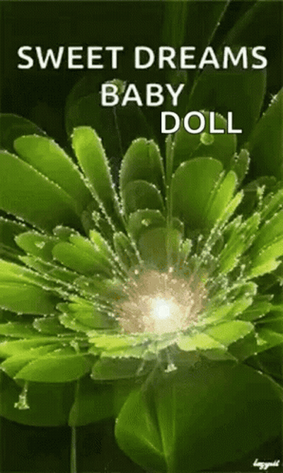 Green Flower Sweet Dreams Baby Doll GIF
