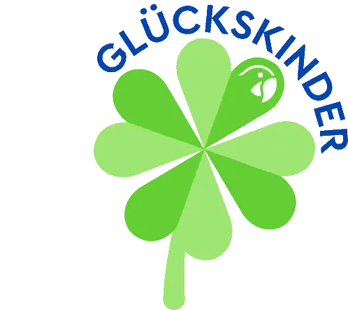 Green Four Leaf Clover Glückskinder Sticker
