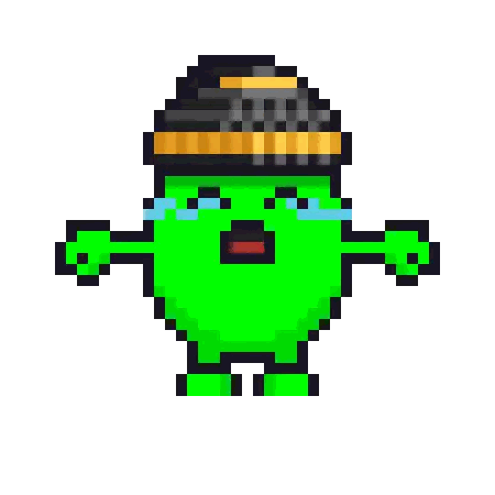 Green Frog Crying Cry Me A River Sticker