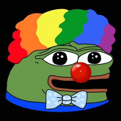 Green Frog In Clown Costume With Red Nose GIF