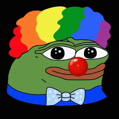 Green Frog In Clown Costume With Red Nose GIF