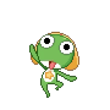 Green Frog In Yellow Hat With Star Sticker