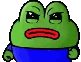 Green Frog Making Angry Face Sticker