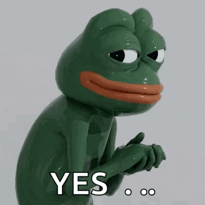 Green Frog Making Yes Gesture GIF