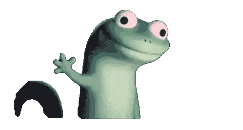 Green Frog Pixel Art With White Eyes Sticker