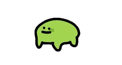 Green Frog Smiling Sticker