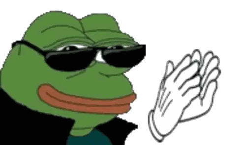 Green Frog Waving In Sunglasses Sticker