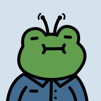 Green Frog With Antennas On Head GIF