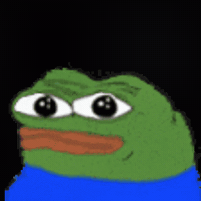Green Frog With Big Eyes And Blue Shirt GIF
