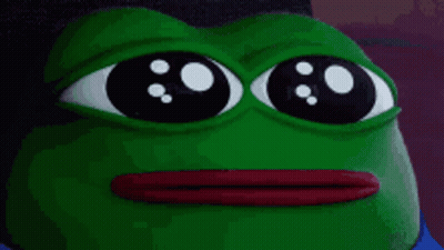 Green Frog With Big Eyes And Red Mouth GIF