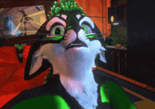 Green Furry Eyes Blinking  Yiff GIF