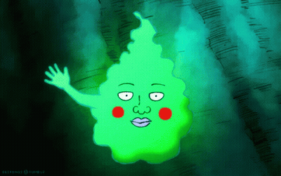 Green Ghost With Red Nose GIF