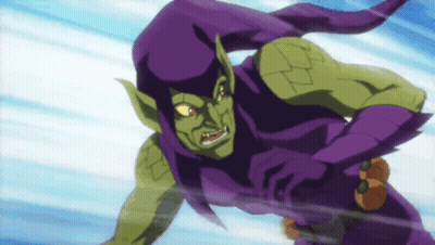 Green Goblin Flying Through Air GIF