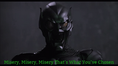 Green Goblin Saying Misery GIF