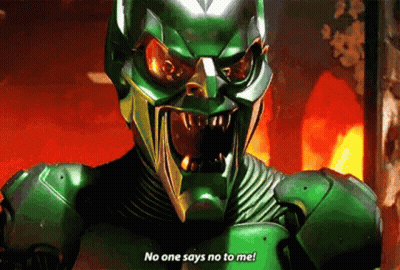 Green Goblin Saying No To Me GIF