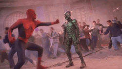 Green Goblin Spiderman Impressive Kick GIF
