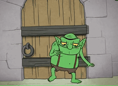 Green Goblin Standing In Front Of Door GIF