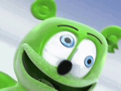 Green Gummy Bear Feels Dizzy GIF