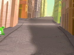 Green Gummy Bear Skate Boarding GIF