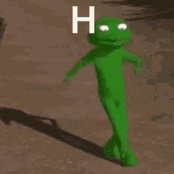 Green H Alien Dancing Slowly GIF