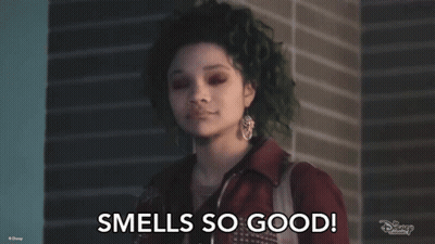Green Hair Girl Smiling Smells So Good GIF