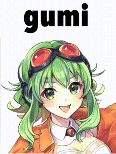 Green Hair Girl With Headphones And Goggles Saying Gumi GIF