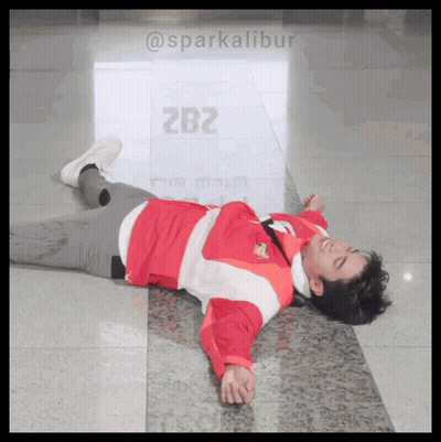 Green Haired Boy Smiling At Resid Sign GIF