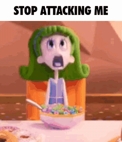 Green-Haired Cartoon Girl With Cereal And Donut GIF