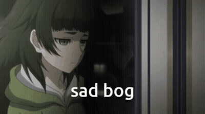 Green Haired Girl Looking Out Window Sad Bog GIF