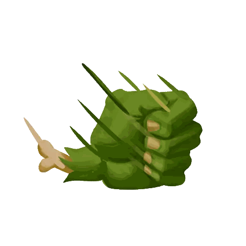 Green Hand Giving Thumbs Up With Rays Sticker