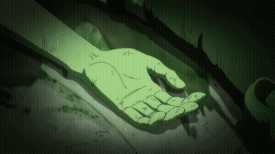 Green Hand Laying On Paper With Lines GIF