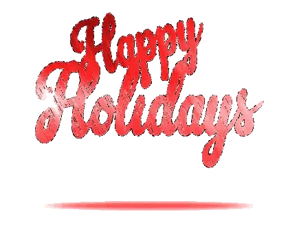 Green Happy Holidays Sign Sticker