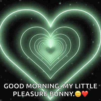 Green Heart Good Morning My Little Pleasure Bunny GIF