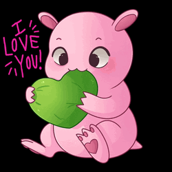 Green Heart Pig I Love You
