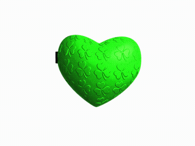 Green Heart With Girl Image GIF