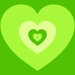 Green Hearts Loop Art