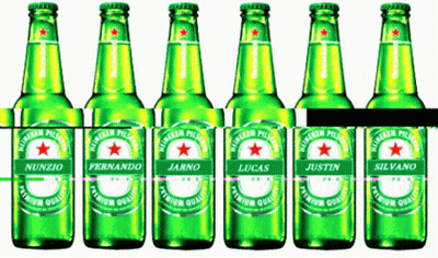 Green Heineken Bottles Nunzio Fernando Jarno Justin Silvano GIF