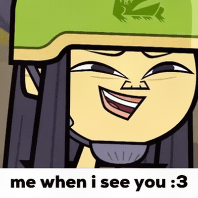 Green Helmet Girl Smiling Me When I See You GIF
